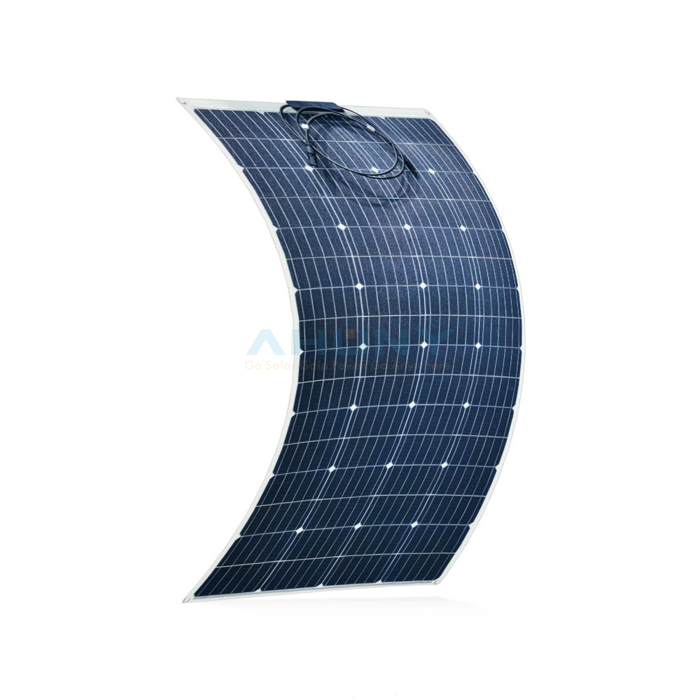166cell 195w 半柔性太阳能电池板 高效电池遮阳篷屋顶围栏停车场可弯曲柔性太阳能电池板